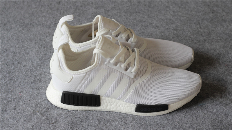 Real Boost Adidas NMD R1 Primeknit White Black